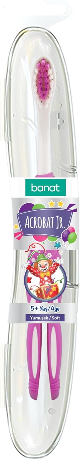 Alternative view of Acrobat Junior Çocuk Diş Fırçası, Soft, 5+ Yaş, Pembe