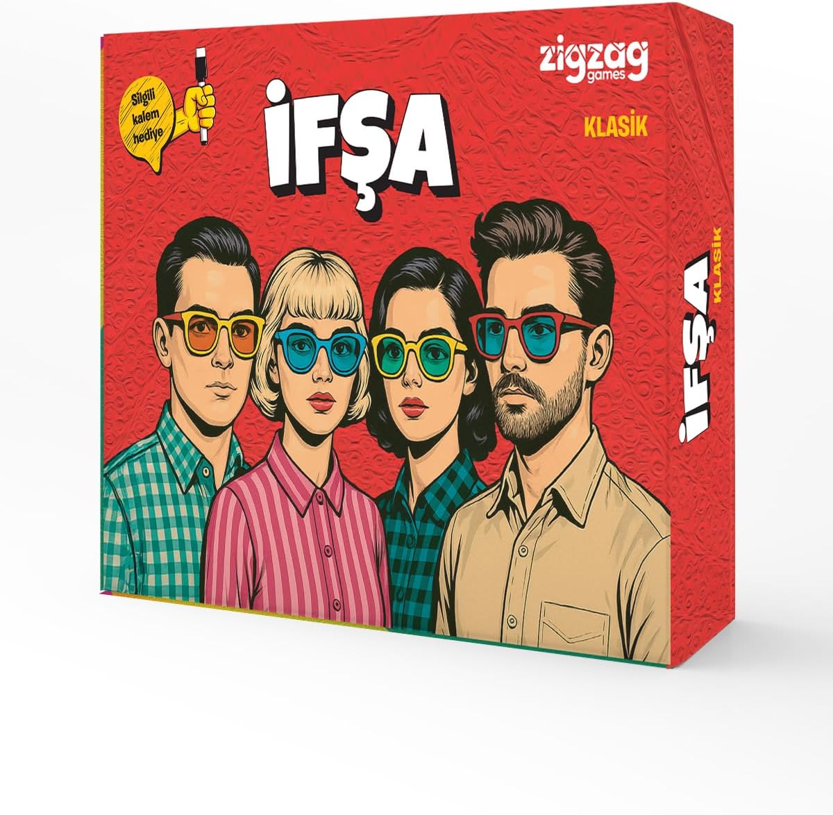Alternative view of Zigzag Games İfşa Klasik Kutu Oyunu, 64 Kartlı, Kalem Hediyeli, 12+ Yaş, Arkadaş Grubu için