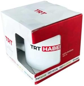 TRT Haber Logolu Beyaz Kupa