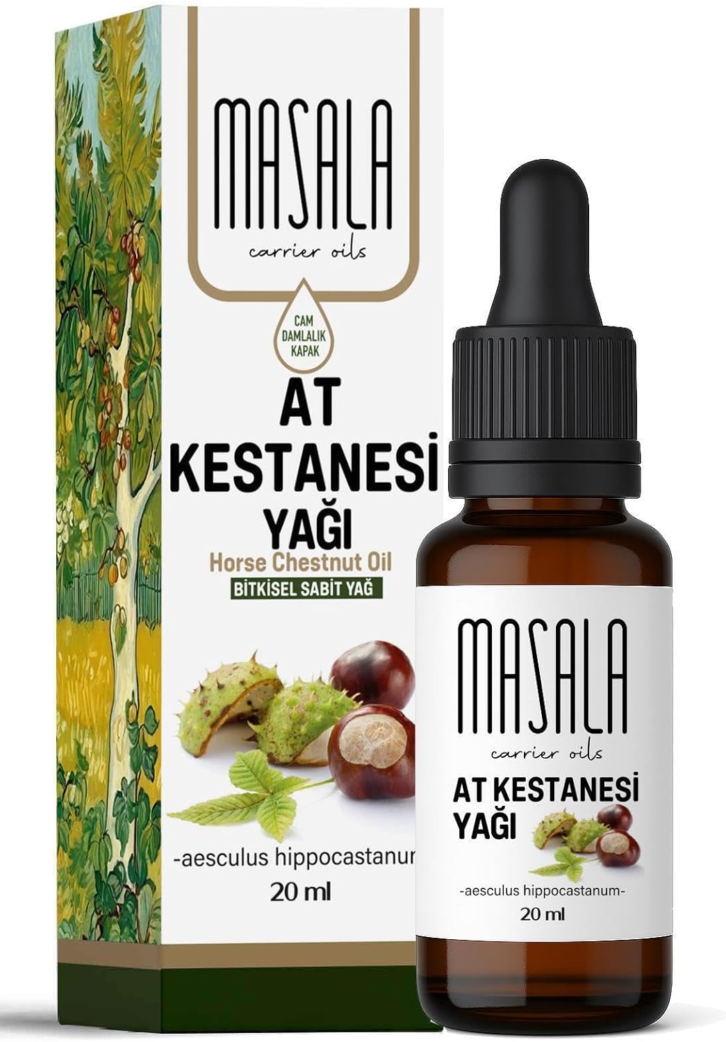 Masala At Kestanesi Yağı, 20 ml,%100 Saf ve Doğal