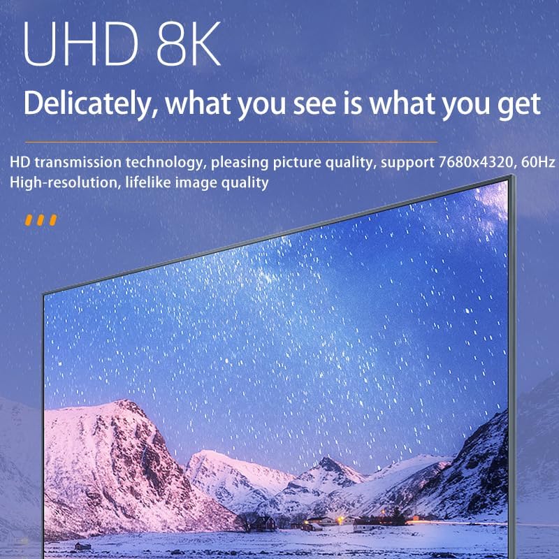 Alternative view of 8K HDMI Adaptör – UHD 8K@60Hz Görüntü Aktarımı, Altın Kaplama Uç, Display, TV, Laptop, Projeksiyon ile Uyumlu, Dayanıklı Alüminyum Gövde OTGD