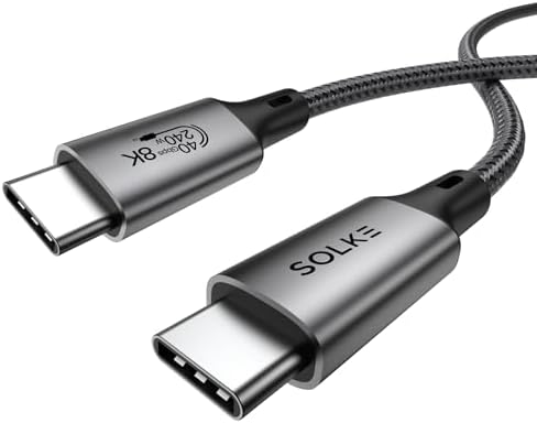 Alternative view of USB4 USB-C Kablo 1.8 m 240W 40Gbps 8K 60Hz 4K 144Hz Thunderbolt 3/4 Uyumlu Type-C Hızlı Şarj Veri Görüntü ve Ses Aktarım Kablosu