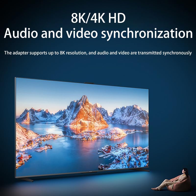 Alternative view of 100W USB-C 90 Derece L Tipi Adaptör - 20Gbps Veri Aktarımı, 8K Ultra HD Görüntü Destekli, Dönüştürücü OTGA