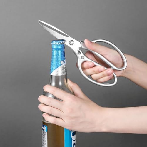 Alternative view of Profesyonel Mutfak Makası Paslanmaz Çelik 304 Çok Amaçlı Tavuk Balık Sebze Makası Soda Açıcı Fonksiyonlu Keskin Bıçaklı Ergonomik Mutfak Makası