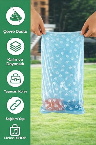 Alternative view of Köpek Atık Poşeti 8’li Set – Ekstra Kalın, Sızdırmaz, Koku Tutmaz, Kolay Kopar, Dayanıklı ve Renkli Desenli Hijyenik Dışkı Torbası