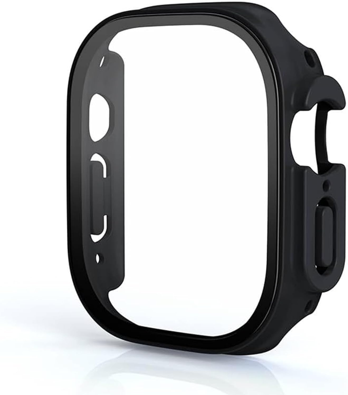 Ultra ile Uyumlu 49mm ile uyumlu PC Çerçeve Tam Koruyucu Kılıf, Ultra için 49mm Köşeleri Kapatan Koruyucu Siyah (Önü Kapalı)