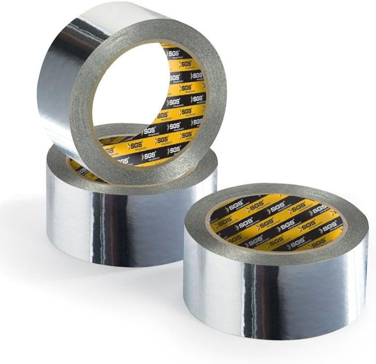 1 Adet Alüminyum Folyo Bant 44 MM x 20 MT, Nem, Isı Dayanıklı Kuvvetli Yapışma Özelliği