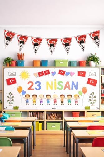 23 Nisan Süsleri 23 Nisan Hediyeleri 10'lu ipe dizili Flama