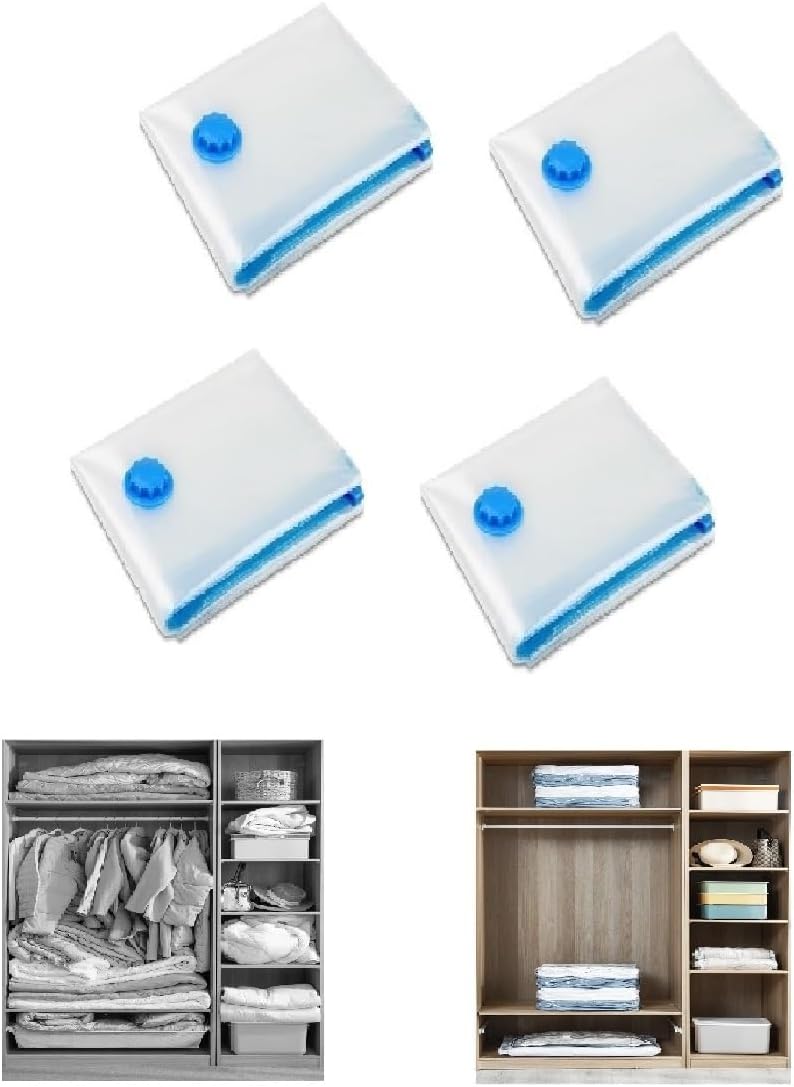 Alternative view of Tarix Vakumlu Hurç, Şeffaf PVC, 4 Parça, Dolap Düzenleyici Elbise Saklama Poşeti, Vakumlu Sıkıştırma,%80 Yer Tasarrufu