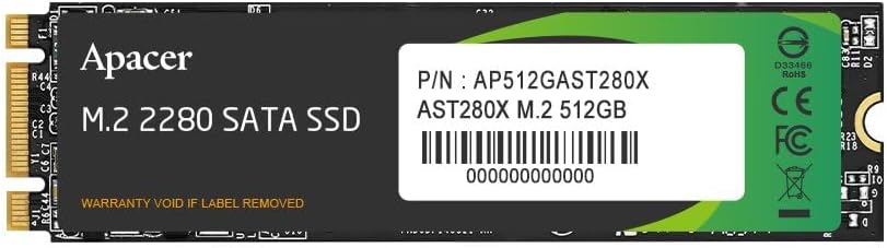 Apacer AST280X 512GB 520/500MB/s M.2 SATA III SSD Disk (AP512GAST280X-1)
