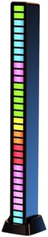 RGB Ses Kontrollü LED Işık Çubuğu D08 Model DC 5V 1A USB Girişli Çoklu Renk Modlu Gürültü Filtreli Ortam Aydınlatma Işığı Müzik Senkronize Işık Barı | D08-RGB