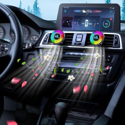 Alternative view of RGB Duyarlı Müzik Işığı Araç Kokusu Havalandırma Klipsli LED Ambiyans Aydınlatma USB Şarjlı Ritimle Senkron Renkli Işık Araç İçi Dekoratif Koku Difüzörü | L027