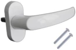 PVC Pencere Kolu – Plastik Cam Kolu, Evrensel Uyumlu, Vidalı Montaj, Dayanıklı Beyaz Pencere Açma Kolu