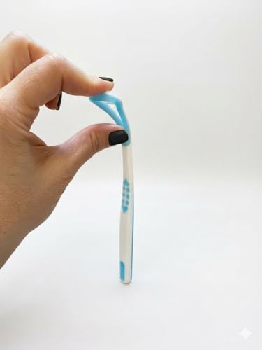 Ergonomik Dil Temizleyici ve Sıyırıcı Ağız Kokusu Önleyici Kaymaz Saplı Tam Kapsamlı Ağız Hijyeni Mavi