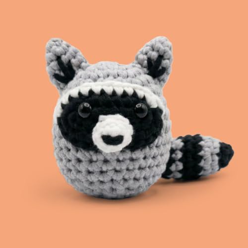 Alternative view of Raccon Tığ Kiti Yeni Başlayanlar İçin Videolu Peluş Amigurumi Örgü Oyuncak Seti