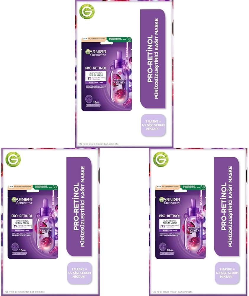 Alternative view of Pro-Retinol Pürüzsüzleştirici Kağıt Maske (3 paketi)