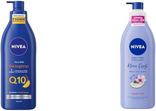Besleyici Sıkılaştırıcı Vücut Sütü 400 ml + Nbody Pump Kiraz Çiçeği Jjojoba Yağı Losyon 400 ml
