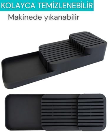 Alternative view of Beylini 18'li Bıçak Standı Bıçaklık Tezgah Üstü Çekmece İçi Mutfak Düzenleyici Organizer Bıçak Düzenleyici