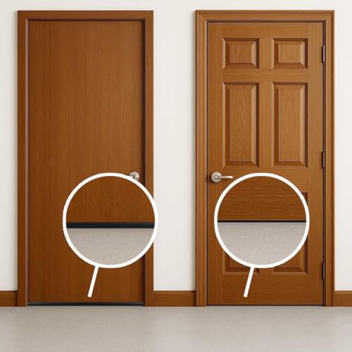Kapı Altı Rüzgar Engelleyici 1 Metre, Kendinden Yapışkanlı Toz, Böcek ve Soğuk Hava Önleyici Şerit, 3,5 cm Genişlik Kapı Altı İzolasyon Bandı, Ses ve Isı Yalıtım Şeridi (6, BEYAZ)