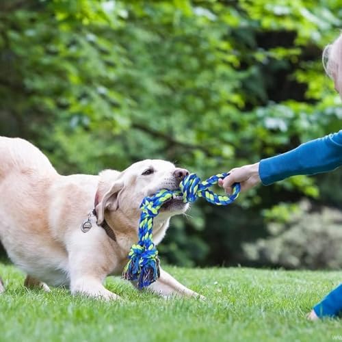 Alternative view of 2’li Büyük Boy Köpek Halat Oyuncağı Seti Isırma Çekiştirme Diş Kaşıma Eğitim İpi