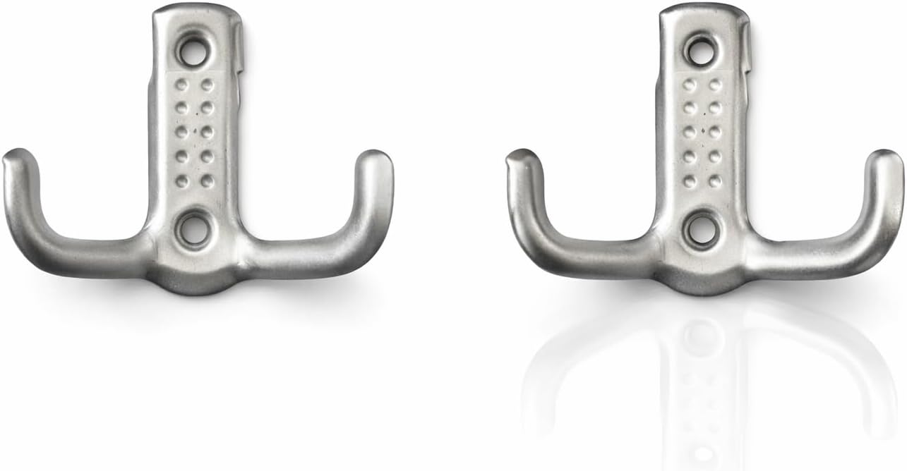 Alternative view of ASKILIK Çift Kancalı Duvar Askısı, Gümüş Rengi, Metal, 2 Adet