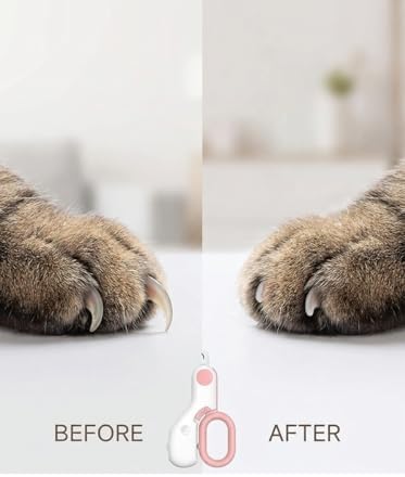 Alternative view of LED Işıklı Kedi Köpek Tırnak Makası Mini Evcil Hayvan Tırnak Kesici Güvenli Hassas Kesim LED Aydınlatmalı Ergonomik Kaymaz Tasarım Sessiz Kullanım Küçük Hayvanlar (Pembe)