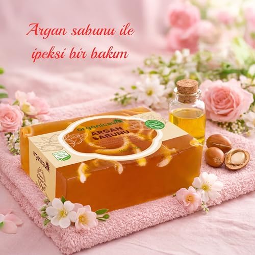 Alternative view of Doğal Argan Sabunu 140 Gr x 3 Adet - Tüm Cilt Tipleri İçin - Nemlendirici ve Besleyici Etki