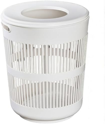 Alternative view of Yuvarlak Kirli Çamaşır Sepeti, Beyaz, Plastik, 90 L Kapasiteli,