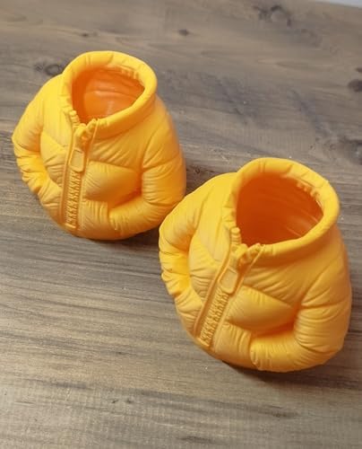 Alternative view of Şişme Mont Tasarımlı Yüksek Kaliteli 3D Baskılı Kalemlik, 8,5 cm Yükseklik (Turuncu)