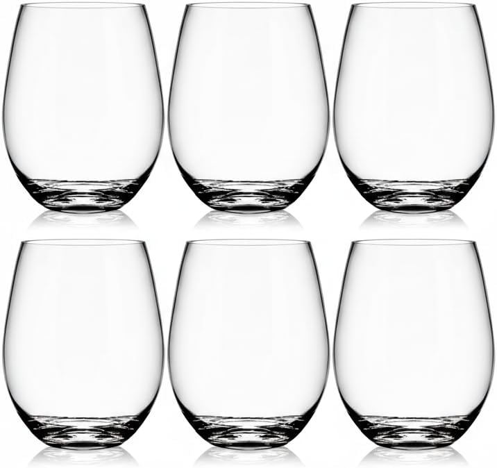 6 Adet Borosilikat Cam Bardak 6'lı Set 500 ml Su ve Meşrubat Bardağı, Kokteyl Bardağı