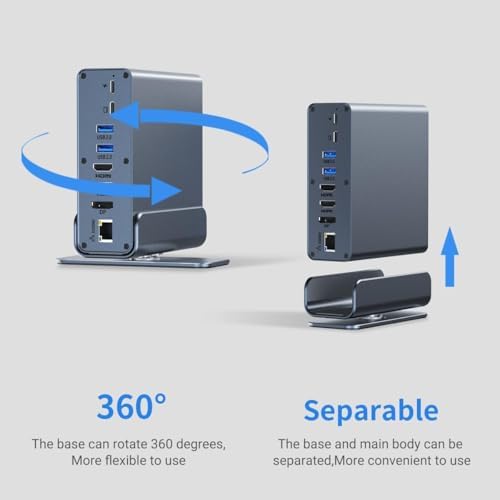 Alternative view of 16in1 Type-C Docking Station, 4K UHD Destekli, Hızlı USB 3.0 Veri Transferi, Gigabit Ethernet, MacBook, iPad, ve Diğer Cihazlarla Uyumlu, Yüksek Hızlı Çift USB-C Çıkışı | TC16in1