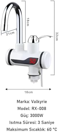 Alternative view of Ani Su Isıtıcılı Musluk Elektrikli Şofben Musluk Dijital Göstergeli 3000W