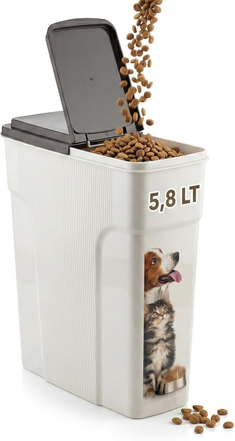 Alternative view of Mama Saklama Kabı, 5.8 LT, Kedi ve Köpek için, Hava Geçirmez Kapaklı, BPA İçermez, 25x10x30.8 cm
