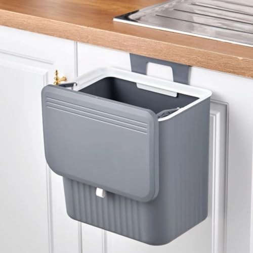 Alternative view of Mutfak Tezgah Üstü ve Dolap Askılı Çöp Kovası, 15 Litre Kapasiteli, Dayanıklı Plastik, Kolay Temizlenebilir,