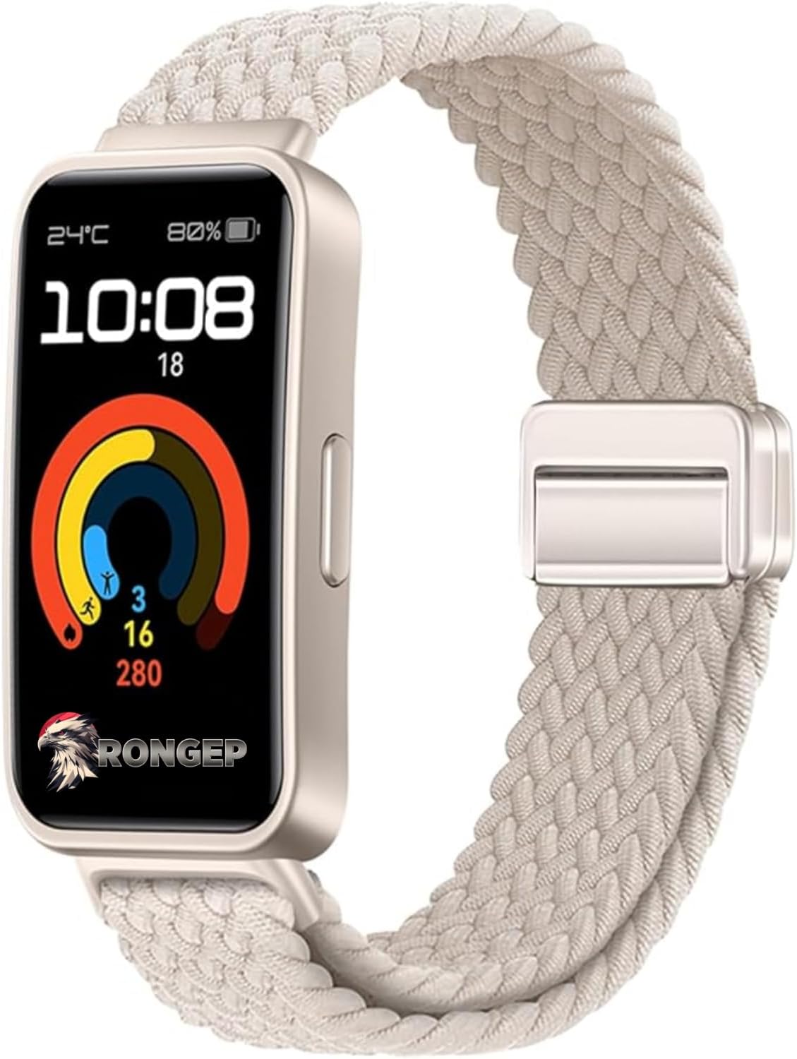 Alternative view of Band 10-9-8 ile Uyumlu Örgü Loop Kordon Manyetik Tokalı Yumuşak ve Konforlu Band 8 Kordon Terletmeyen Nefes Alabilir Yapılı Elastik Kumaşlı Band 10 Kordonu