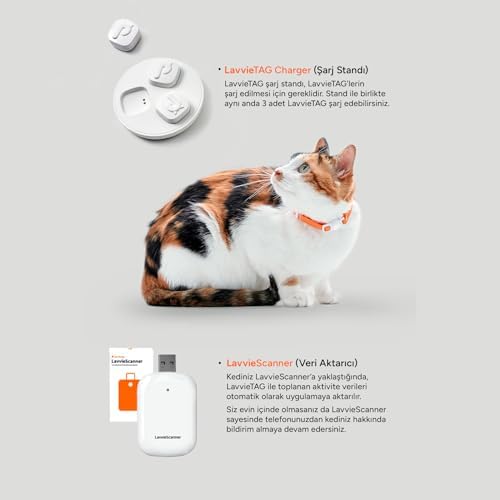 Alternative view of LavvieTAG Kedi Aktivite Takip Cihazı, Tarayıcı Dahil, 30 Gün Pil Ömrü, 5g Ağırlık