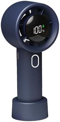Cırak Turbo El Vantilatörü 100 Kademeli Ayarlı Güçlü Rüzgar Taşınabilir Fan LED Ekranlı USB-C Şarjlı Sessiz Mini Vantilatör Masaüstü ve Elde Kullanım El Fanı Mini Vantilatör Mini Fan (Mor)