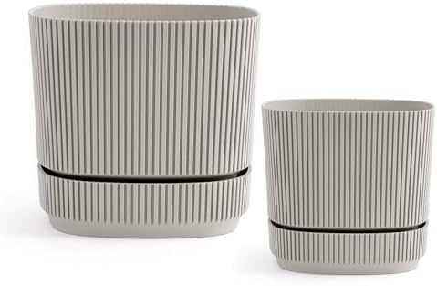 Alternative view of Kare Saksı Seti 2,3 litre + 4,6 litre, İç Mekan - Dış Mekan 2li Ekonomik Tabaklı Saksı Set Renk