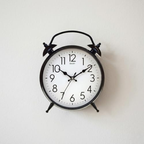 Modern Siyah Metal Duvar Saati, 30 cm Büyük Boy, Sessiz Mekanizmalı, Dekoratif, Salon, Ev ve Ofis için