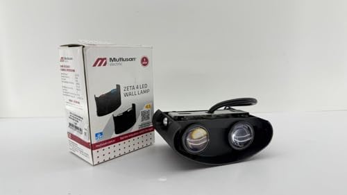 Zeta 4 LED Duvar Apliği – IP64 Su Geçirmez – İç/Dış Mekan Modern Siyah Aplik