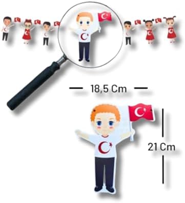 23 Nisan Süsleri 23 Nisan Hediyeleri Çocuklu Dekoratif Banner Süsleme 3 metre led 165 Cm