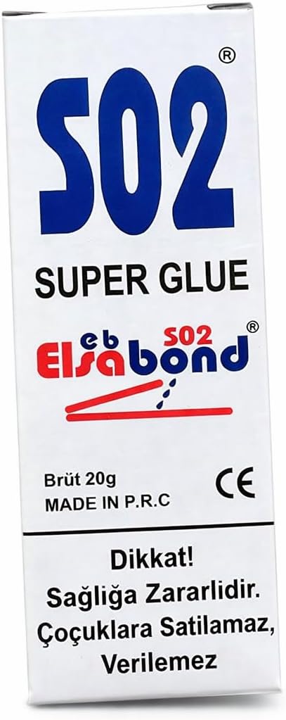 Süper Yapıştırıcı, 20g, 2 Adet, Yapıştırıcı Elsabond S02