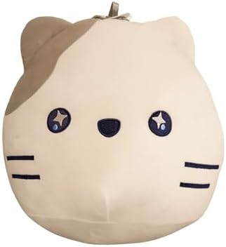 Kedi Tombul Yastık 35 cm Gri