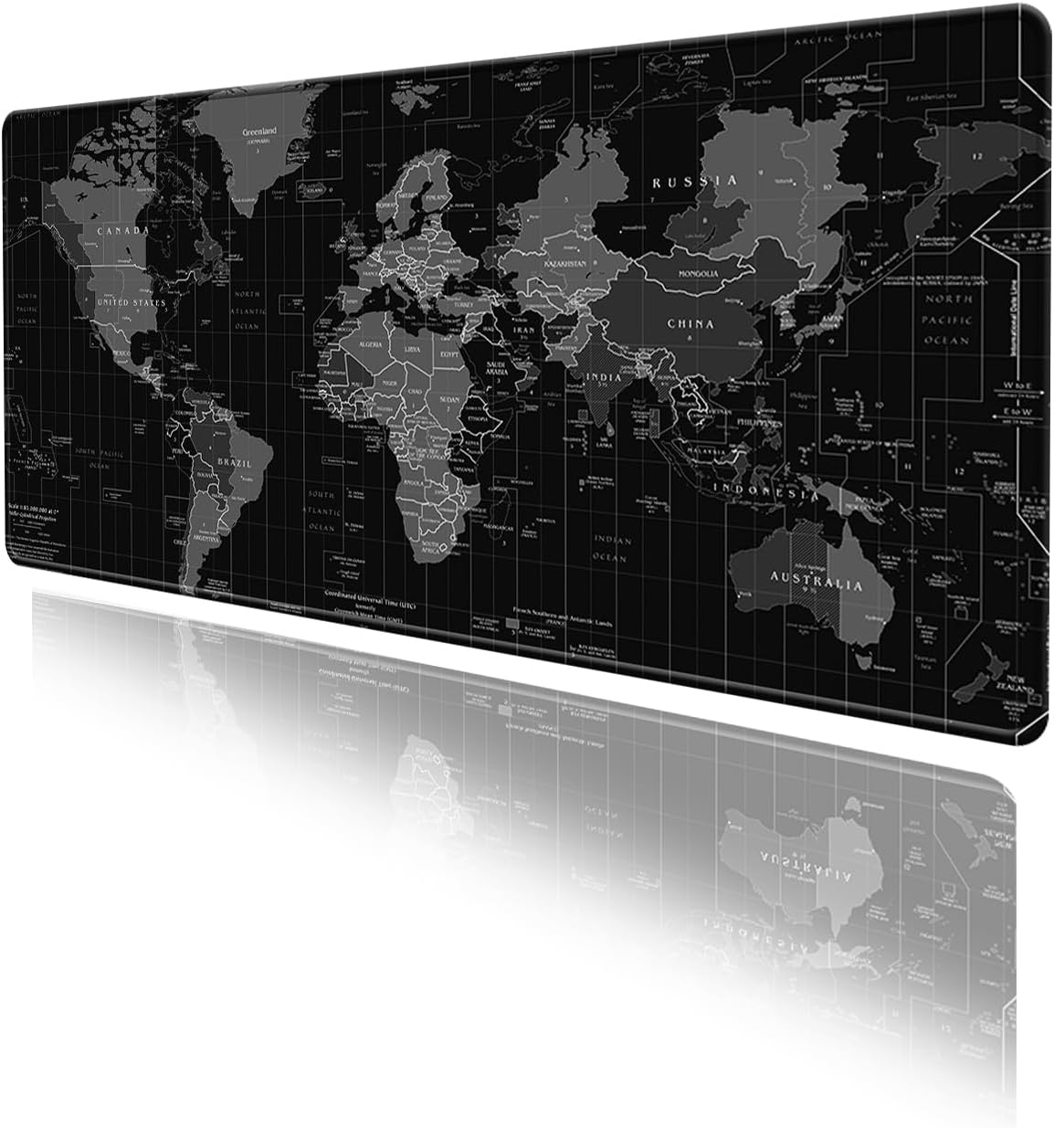 Alternative view of Dünya Haritası Oyun Gaming Klavye Mouse Pad Masa Matı 70x30cm Kaymaz Kauçuk Taban Dikişli Kenar