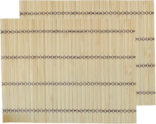 4'lü Bambu Amerikan Servis ve Suşi Sarma Hasırı (30x38 cm) - Çok Amaçlı Makisu