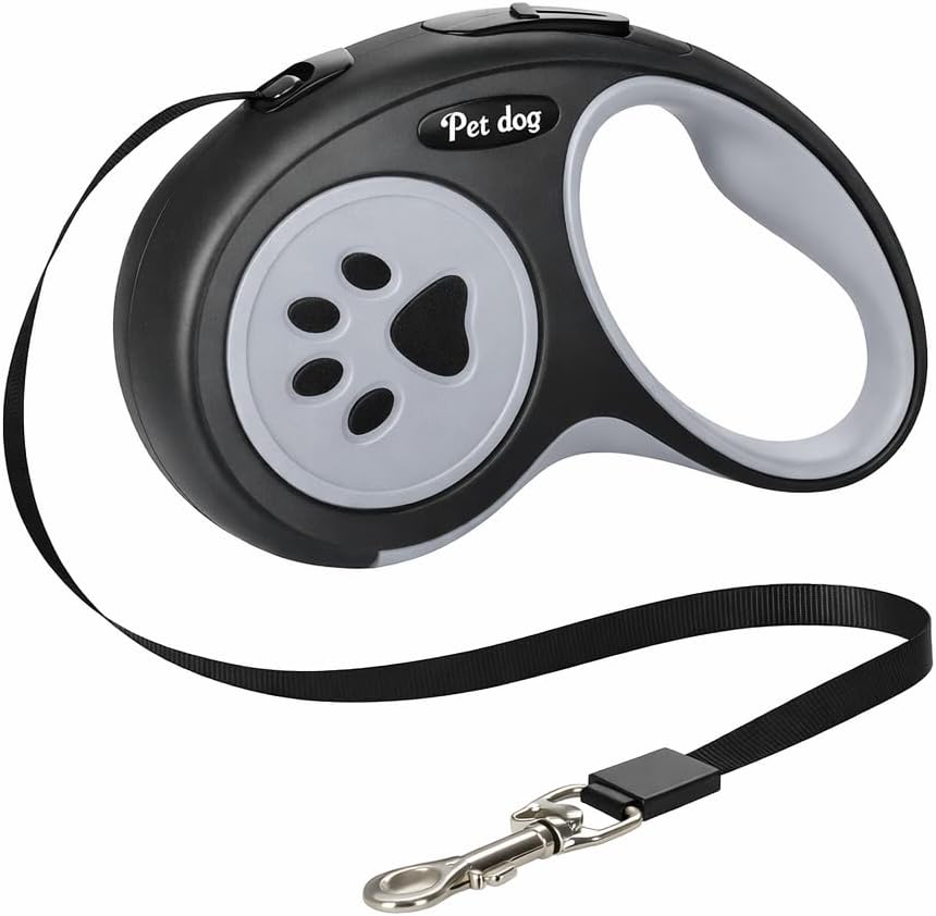 Alternative view of SOGUD Otomatik Köpek Tasması 3 Metre Gri – Geri Çekilebilir Kilitli Makara Sistemi – Dayanıklı Şerit Halat – Ergonomik Kaymaz Sap – Küçük ve Orta Irk Köpekler için Gezdirme Tasması