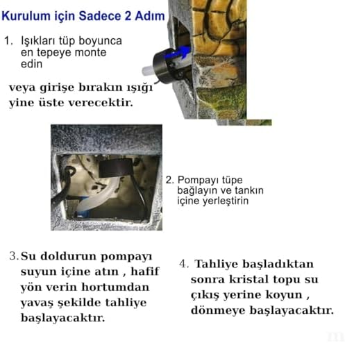 Alternative view of Masaüstü Dekoratif Şelale, Rustik Ahşap Görünümlü, Hareketli Çark ve LED Işıklı Top, Ev ve Ofis Dekoru
