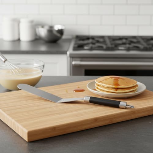 Alternative view of 32 cm Siyah Çelik Pasta Sıvama Spatulası - Profesyonel Krema, Ganaj ve Hamur Spatulası