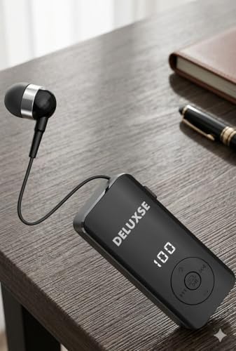 Alternative view of BT-14 Çekmeli Bluetooth Kulaklik LED Ekranli Titreşimli Yakanıza Takıp Çekmeli Olarak Kullanabilirsiniz Siyah Mikfonlu Eller Serbest Arama 18 saat müzik 160 saat bekleme V5,4 En Hızlısı