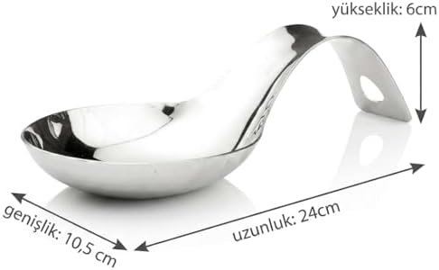 Alternative view of Paslanmaz Çelik Dikey Kepçe Altlığı - Tezgah Üstü Modern Kaşıklık, Hijyenik Mutfak Düzenleyici ve Servis Gereci Tutucu Stand